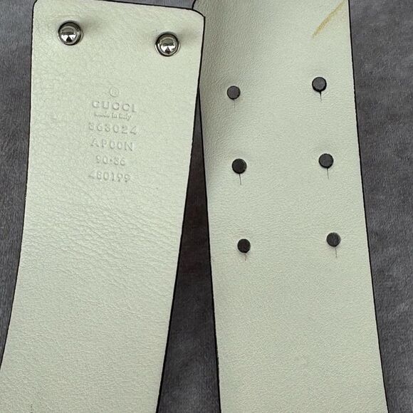 $565 Gucci Leather Horsebit Waist Belt w/Silver Horsebit 363024 90/36 - Picture 10 of 11